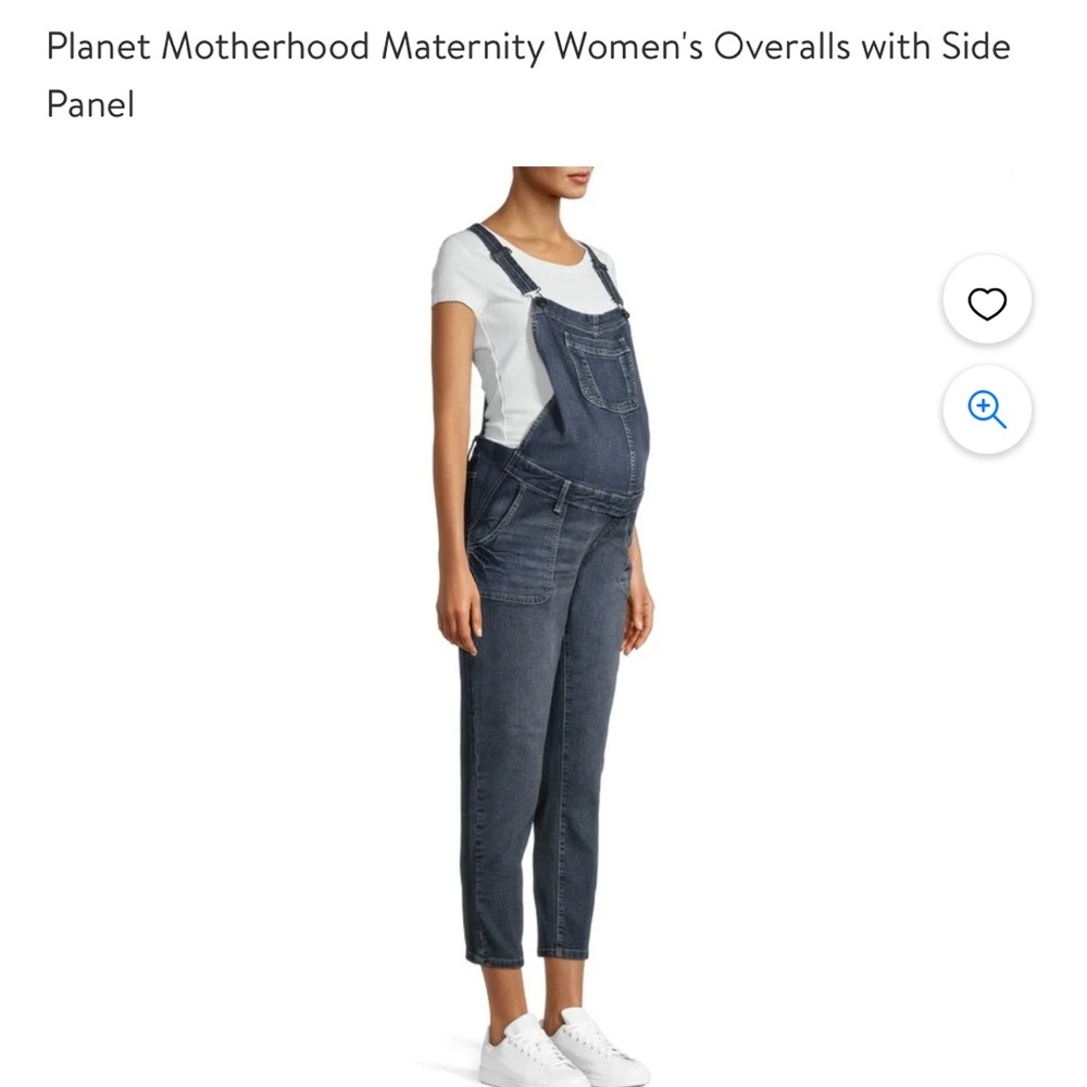 Planet motherhood crop overalls size large